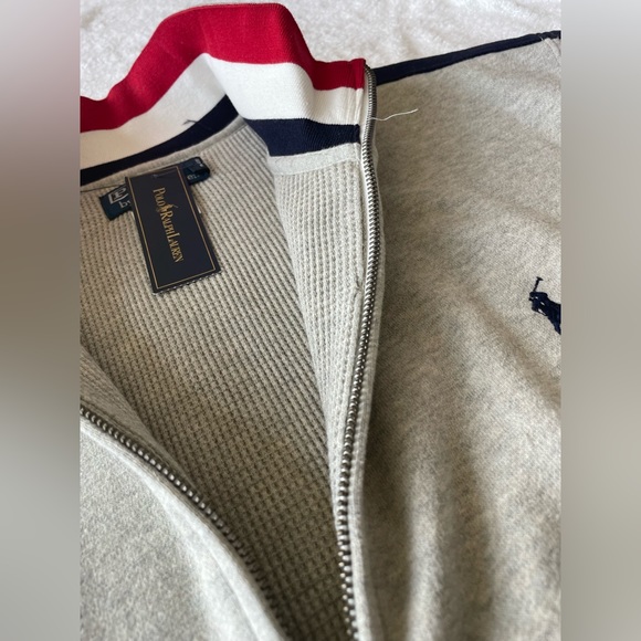 NWT Polo Ralph Lauren Full Zip Jacket/Sweatshirt Lined w/Waffle Thermal, Size XL - Picture 4 of 7